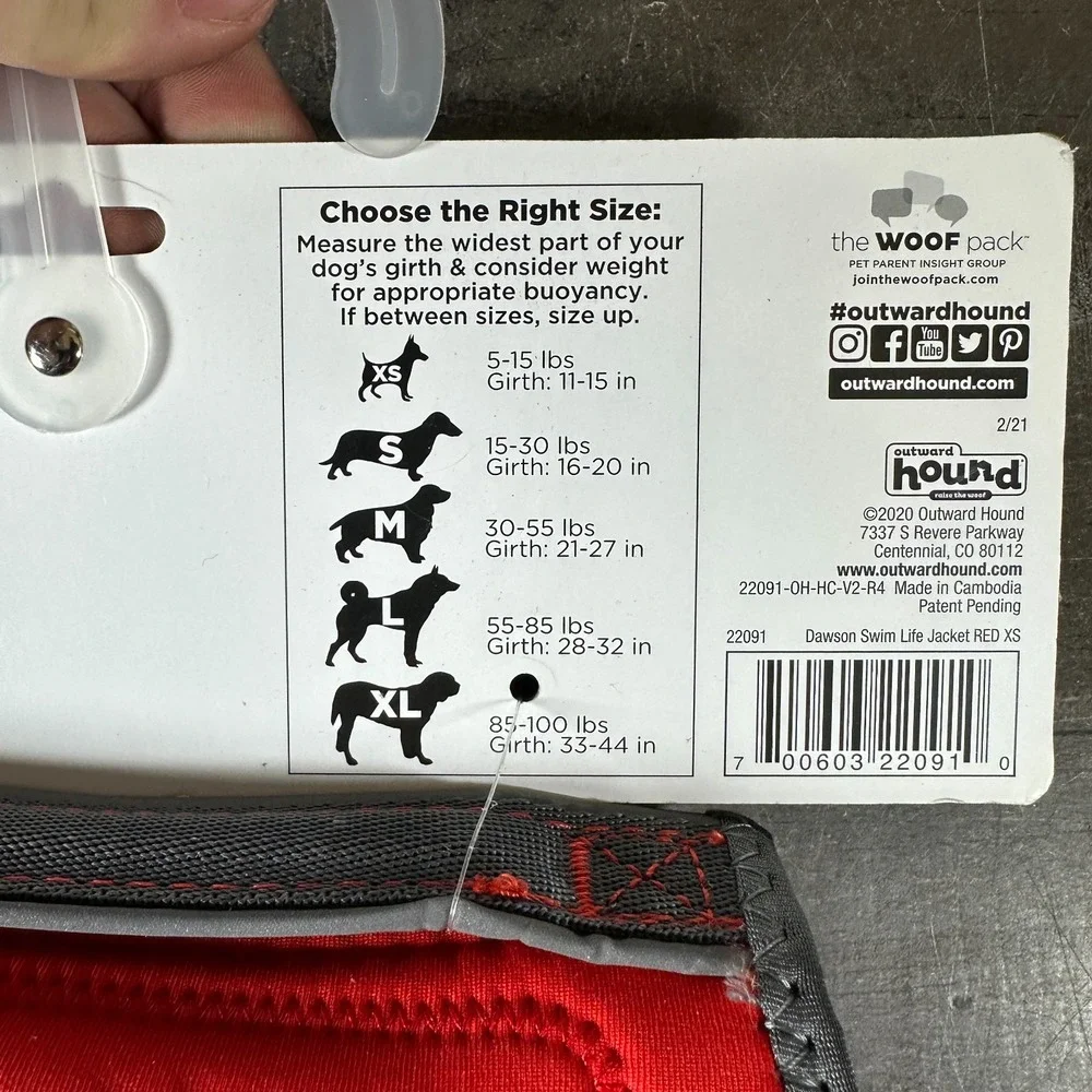 Outward Hound Dawson Swim Life Jacket Size XS 5-15 lbs New With Tags